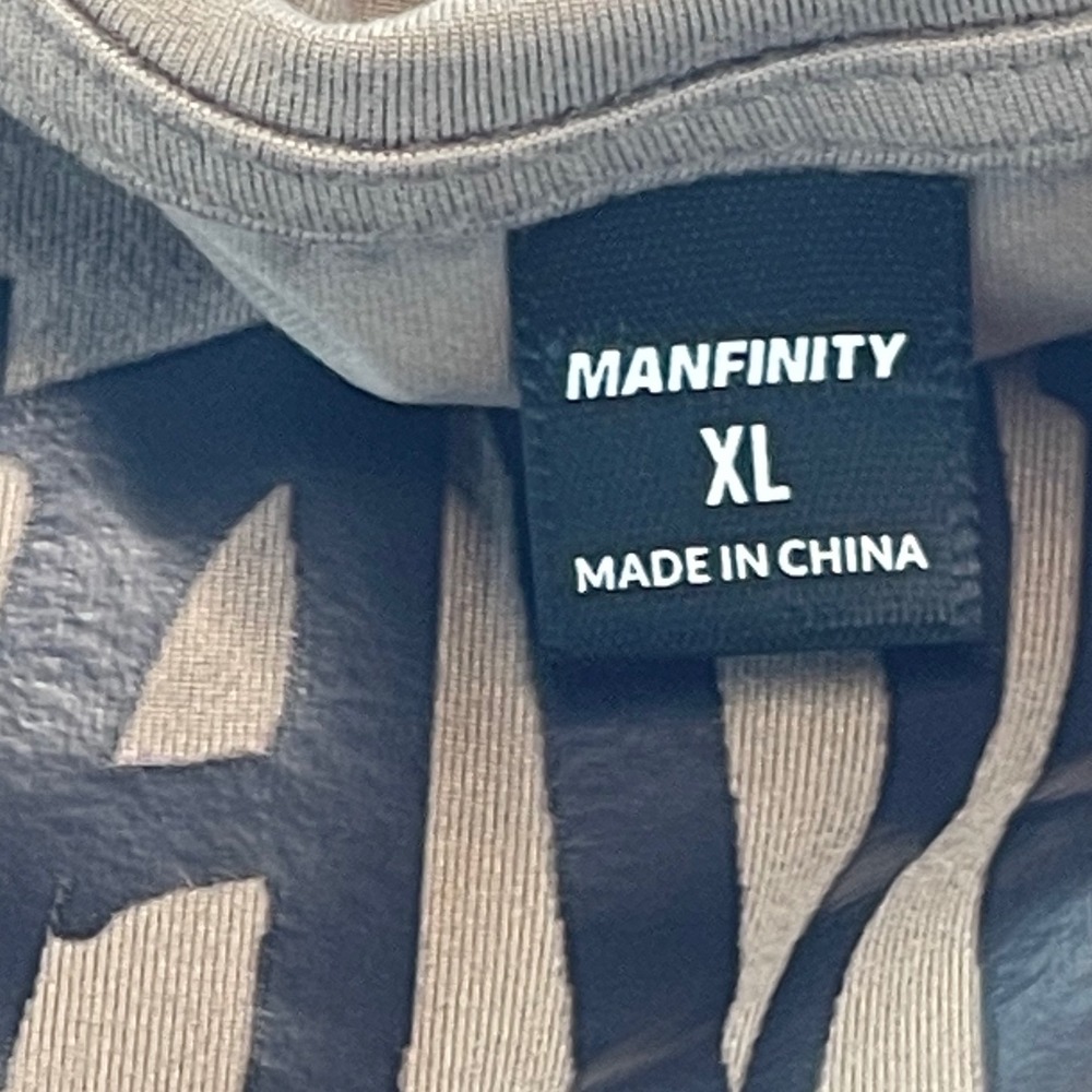 2 for 1 MANFINITY Graphic Print Crew Neck T-Shirts Men's XL Tan/Bro Short Sleeve - Picture 6 of 9